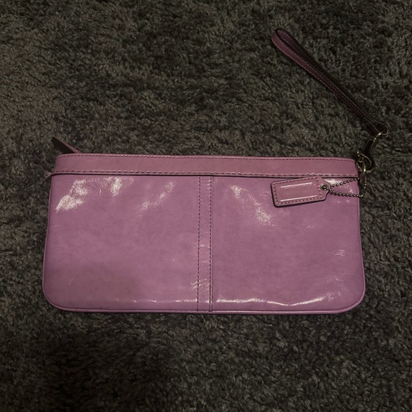 Coach Shiny Lavender Wristlet Clutch - Picture 2 of 3